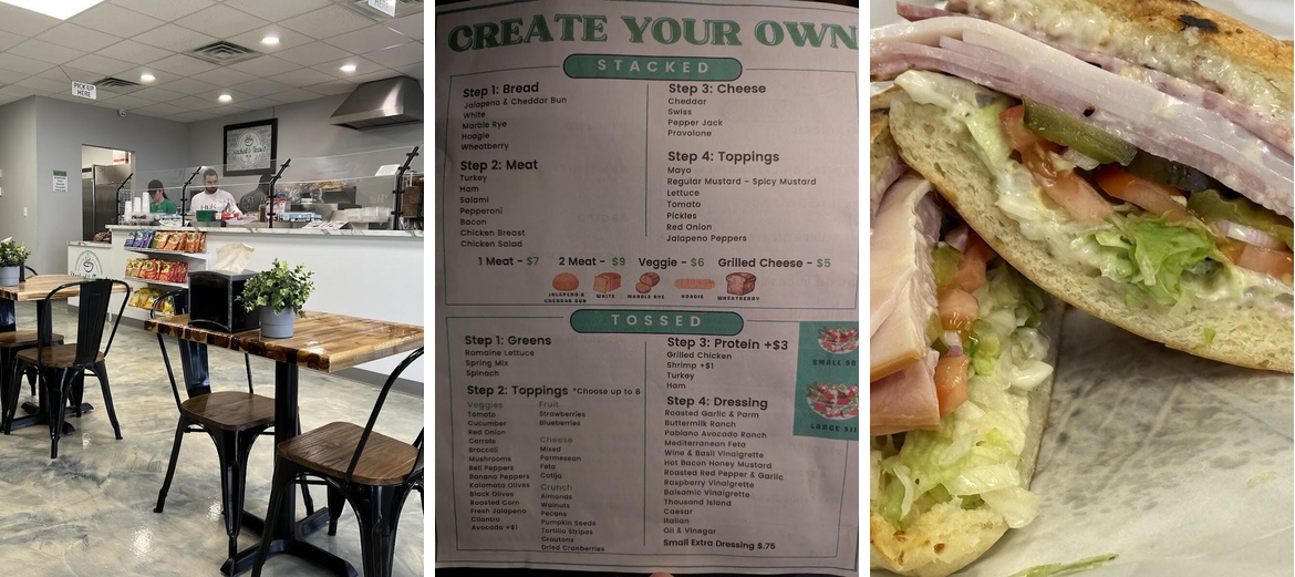Stacked and Tossed Menu