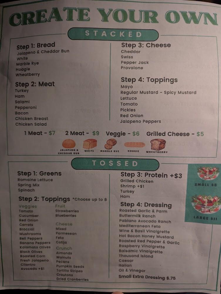 Stacked and Tossed Menu image 1